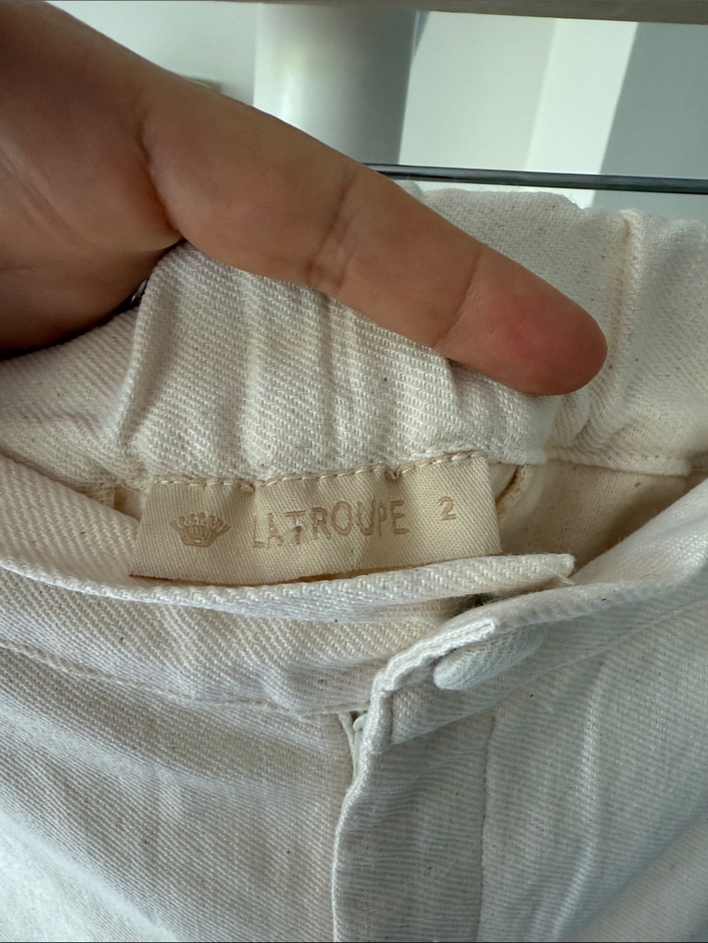 LA TROUPE Tulum Linen Blend Flare Pants Ivory Boho Resort Coastal Quiet Luxury - Picture 8 of 11